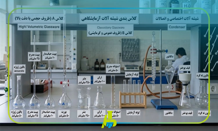 کلاس بندی شیشه آلات آزمایشگاهی و انواع آن (راهنمای انتخاب فنی)